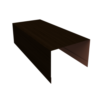 картинка Крышка для забора из сайдинга ЭкоБрус 0,45 Print Elite Choco Wood TwinColor (2,5м) Центр Кровли