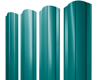 фото Штакетник Круглый фигурный 0,45 PE RAL 5021 водная синь Центр Кровли картинка Штакетник Круглый фигурный 0,45 PE RAL 5021 водная синь Центр Кровли