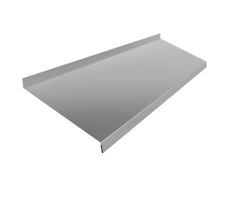 картинка Отлив простой 250 0,45 Drap TX RAL 7047 телегрей 4 (2м) Центр Кровли