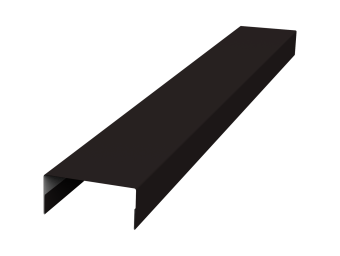 картинка Крышка 30х20 жалюзи Texas 0,5 Satin RAL 9005 черный (2,5м) Центр Кровли