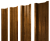 Штакетник П-образный В с прямым резом 0,45 Print Elite Golden Wood TwinColor Центр Кровли