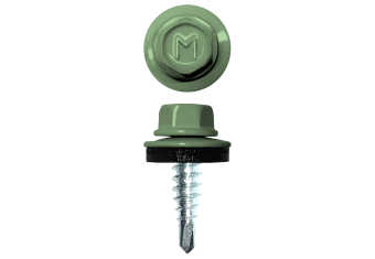 картинка Саморез по металлу Daxmer 4,8х19 (250шт) сверло №2 RAL 6021 Центр Кровли