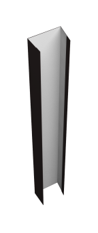 картинка Крепежная планка верхняя Texas 0,5 PurLite Matt RAL 9005 черный (1,8м) Центр Кровли
