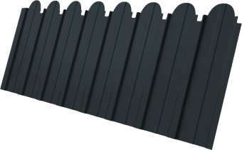 фото Профнастил C10A фигурный Grand Line 0,5 GreenCoat Pural БТ матовый RR2H3 (RAL 7016 антрацитово-серый) Центр Кровли картинка Профнастил C10A фигурный Grand Line 0,5 GreenCoat Pural БТ матовый RR2H3 (RAL 7016 антрацитово-серый) Центр Кровли