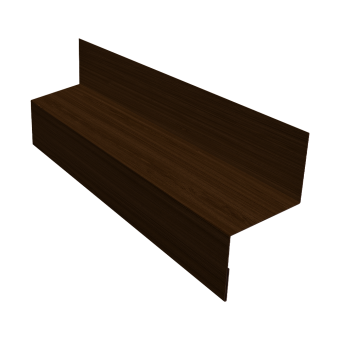 картинка Отлив межэтажный 35 0,45 Print Elite Choco Wood TwinColor (3м) Центр Кровли