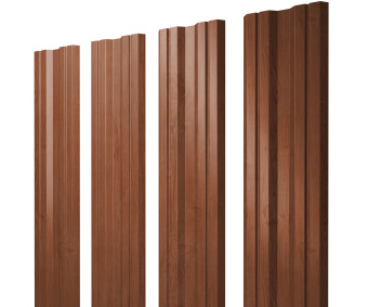 картинка Штакетник Twin с прямым резом 0,45 Print Elite Rowan Twin с прямым резомColor Центр Кровли