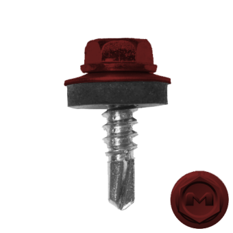 фото Саморез по металлу Daxmer 5,5х19 (250шт) сверло №3 RAL 3011 Центр Кровли картинка Саморез по металлу Daxmer 5,5х19 (250шт) сверло №3 RAL 3011 Центр Кровли