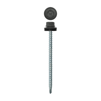 картинка Саморез кровельный Daxmer 4,8х70 (100шт) сверло №1 RAL 7005 Центр Кровли