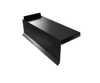 картинка Планка торцевая сегментная Квадро профи Левая 0,5 Satin RAL 9005 черный Центр Кровли
