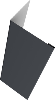 картинка Нащельник 25х35 для забора жалюзи Милан, Токио, Палермо (для калиток и ворот) Grand Line 0,5 Полидэкстер RAL 7024 мокрый асфальт (1,68м) Центр Кровли