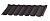 Лист композитной черепицы Gerard Diamant deep black Центр Кровли