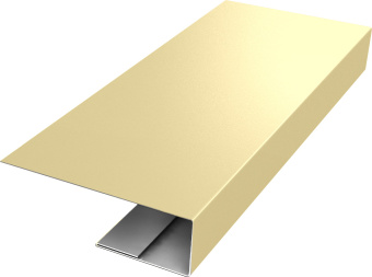 картинка J-Профиль 12мм Grand Line 0,45 ПЭ слим с пленкой RAL 1014 слоновая кость (2м) Центр Кровли