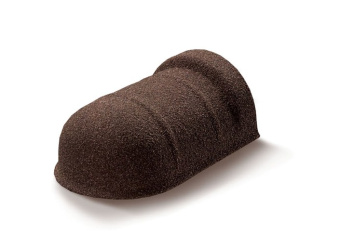 картинка Конек торцевой полукруглый (пластиковый) для композитной черепицы Metrotile коричневый (0,3м) Центр Кровли