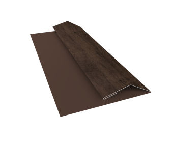 картинка Планка финишная БХ new 0,45 Print Elite Antique Wood TwinColor (2м) Центр Кровли