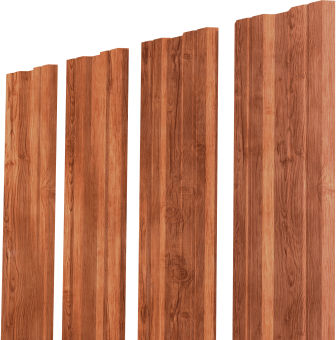 фото Штакетник Twin XL с прямым резом Grand Line 0,45 Print Premium Rowan Wood Intense FTC Центр Кровли картинка Штакетник Twin XL с прямым резом Grand Line 0,45 Print Premium Rowan Wood Intense FTC Центр Кровли