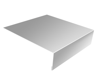 картинка Планка лобовая/околооконная простая 190х50 0,5 PE с пленкой RAL 9003 сигнальный белый (3м) Центр Кровли