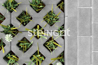 картинка Решетка газонная Steingot Моноцвет 600х400х100мм черный полный прокрас Центр Кровли