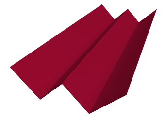 картинка Угол внутренний фибросайдинга Slim 0,45 PE с пленкой RAL 3003 рубиново-красный (3м) Центр Кровли