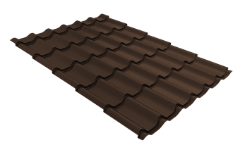 картинка Металлочерепица Классик ("Classic") v01 0,5 Velur X RAL 8017 шоколад Центр Кровли