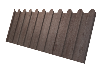 картинка Профнастил С8A v01 фигурный 0,45 Print Elite White Wood TwinColor Центр Кровли