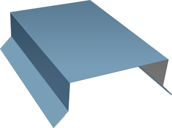 картинка Парапетная крышка прямая 100мм Grand Line 0,45 Drap ТХ RAL 5024 пастельно-синий (2м) Центр Кровли