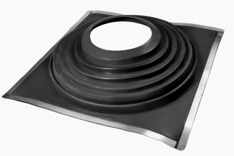 фото Проходной элемент MF комби №10 (380-760мм) +185 EPDM (с хомутом) черный Центр Кровли картинка Проходной элемент MF комби №10 (380-760мм) +185 EPDM (с хомутом) черный Центр Кровли