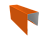 Планка П-образная заборная 17 0,45 PE с пленкой RAL 2004 оранжевый (3м) Центр Кровли
