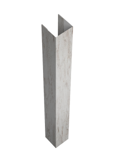 картинка Стойка жалюзи Texas для монтажа без крепежного вкладыша 0,45 Print Elite Snow Wood TwinColor (2м) Центр Кровли