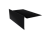 Планка ветровая для мягкой кровли простая 100х20х100 0,5 Satin с пленкой RAL 9005 черный (3м) Центр Кровли