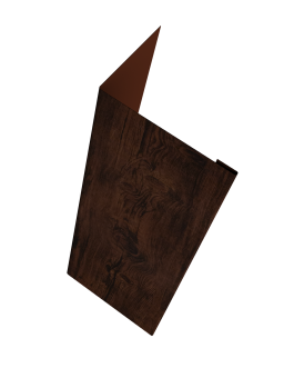 картинка Нащельник (для калиток и ворот) 25х35 жалюзи Milan, Tokyo, Palermo 0,45 Print Elite Cherry Wood TwinColor (L2,0) Центр Кровли