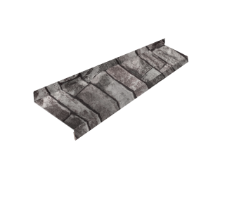 картинка Отлив простой 100 0,45 Print Elite Fine Stone TwinColor (2м) Центр Кровли