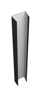 картинка Крепежная планка верхняя Texas 0,5 Satin RR 32 темно-коричневый (2,5м) Центр Кровли