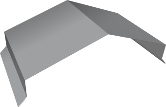 картинка Парапетная крышка угольная 250мм Grand Line 0,5 ПЭ слим с пленкой RAL 7004 сигнальный серый (2м) Центр Кровли