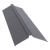 Планка конька плоского 175х50х175 0,5 PE с пленкой RAL 7004 сигнальный серый (3м) Центр Кровли
