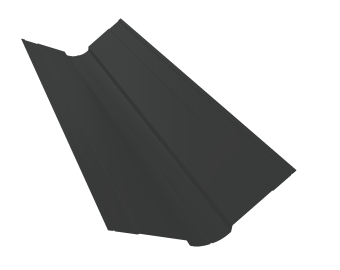 картинка Планка ендовы верхней фигурной 100x100 0,5 Drap RAL 7016 антрацитово-серый (3м) Центр Кровли