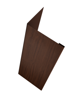 картинка Нащельник (для калиток и ворот) 25х35 жалюзи Milan, Tokyo, Palermo 0,45 Print Elite Choco Wood TwinColor (L2,0) Центр Кровли