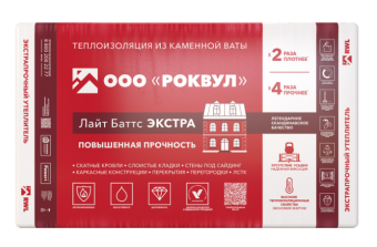 картинка Утеплитель RockWool Лайт Баттс Экстра 1000х600х100 (4 шт/пач; 2,40м2; 0,24м3; 24 пач/пал) Центр Кровли