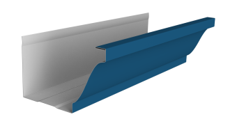 картинка Желоб прямоугольный Vortex Lite 130мм 3м PE RAL 5005 сигнальный синий Центр Кровли