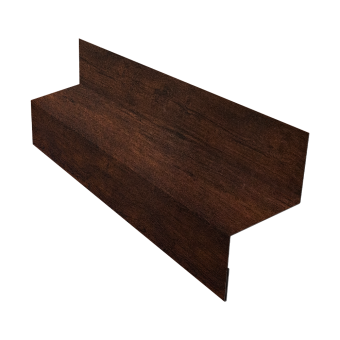 картинка Отлив межэтажный 35 0,45 Print-Double Premium Cherry Wood Dark F (2м) Центр Кровли