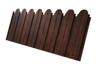 фото Профнастил C10B фигурный 0,4 Print Premium Cherry Wood Dark FTC Центр Кровли картинка Профнастил C10B фигурный 0,4 Print Premium Cherry Wood Dark FTC Центр Кровли