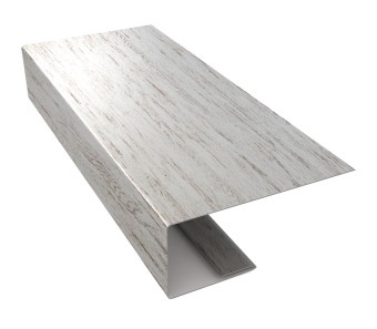 фото J-Профиль 18мм 0,45 Print Elite Snow Wood TwinColor (2м) Центр Кровли картинка J-Профиль 18мм 0,45 Print Elite Snow Wood TwinColor (2м) Центр Кровли