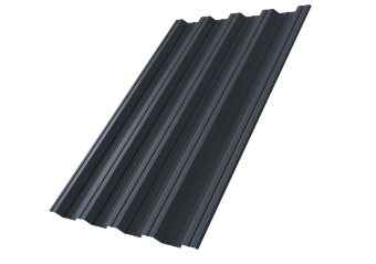 фото Профнастил НС44R 0,7 PE lite RAL 7024 мокрый асфальт Центр Кровли картинка Профнастил НС44R 0,7 PE lite RAL 7024 мокрый асфальт Центр Кровли