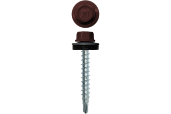 картинка Саморез кровельный Daxmer 4,8х29 RAL 3009 (250) сверло №1 Центр Кровли