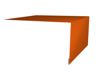 картинка Планка околооконная простая 250х75 0,45 PE с пленкой RAL 2004 оранжевый (2м) Центр Кровли