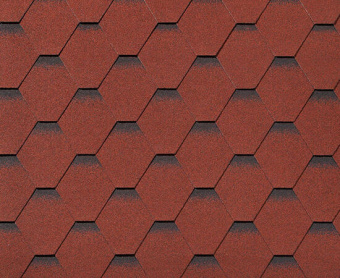 картинка Черепица гибкая RoofShield Премиум Стандарт красный с оттенением Центр Кровли