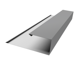 картинка Планка торцевая страховочная 0,45 PE с пленкой RAL 9006 бело-алюминиевый (3м) Центр Кровли