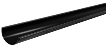 картинка Желоб полукруглый 125 мм 3 м Matt RAL 9005 Центр Кровли