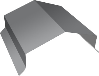 картинка Парапетная крышка угольная 150мм Grand Line 0,5 ПЭ слим с пленкой RAL 7004 сигнальный серый (3м) Центр Кровли