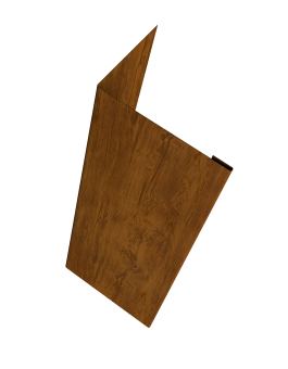 картинка Нащельник (для калиток и ворот) 25х35 жалюзи Milan, Tokyo, Palermo 0,45 Print-double Elite Golden Wood (L1,68) Центр Кровли
