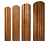 Штакетник Twin фигурный 0,45 Print-Double Elite Golden Wood Центр Кровли